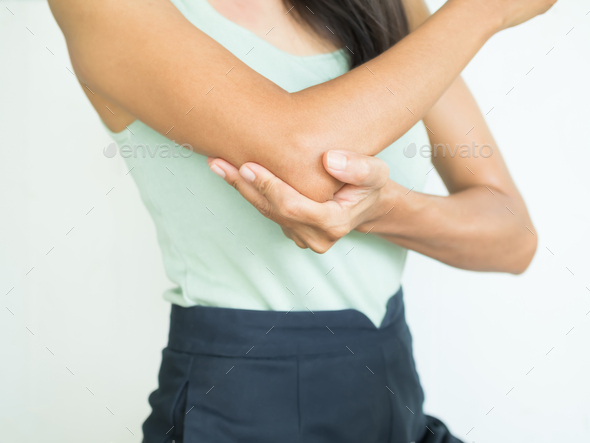 Elbow pain, suffering,Sore Injury Muscle Arm Body