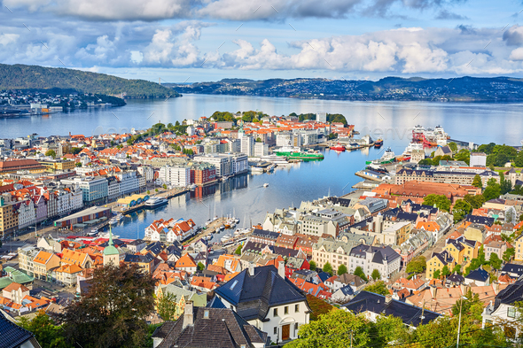 Old city Bergen - Stock Photo - Images