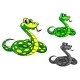 Funny Cartoon Python Snake, Vectors | GraphicRiver