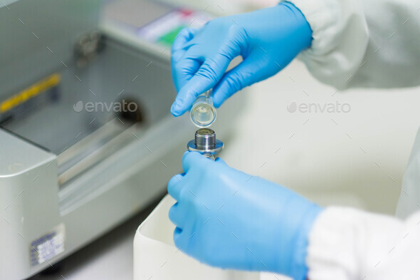 Analyst is prepare the sample solution for test of specific rotation by automatic polarimeter.