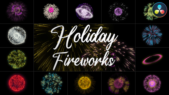 Holiday Fireworks for DaVinci Resolve