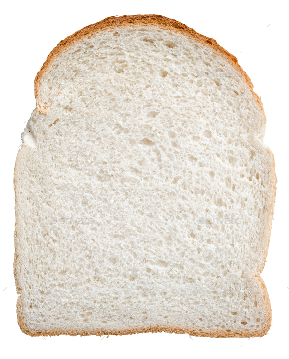 Isolated Piece Of Sliced White Bread - Stock Photo - Images