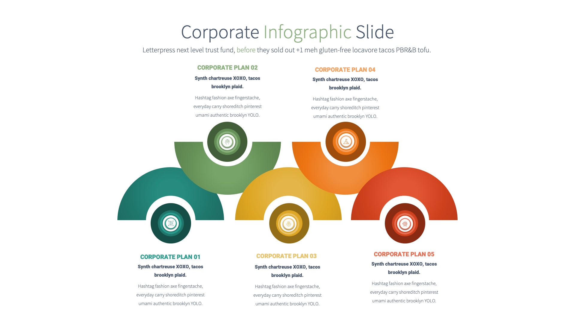 Corporate - PowerPoint Infographics Slides, Presentation Templates