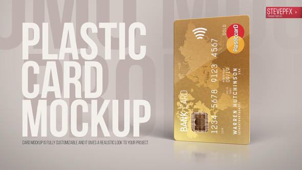 Bank Credit Card Mockup Product Promo template preview