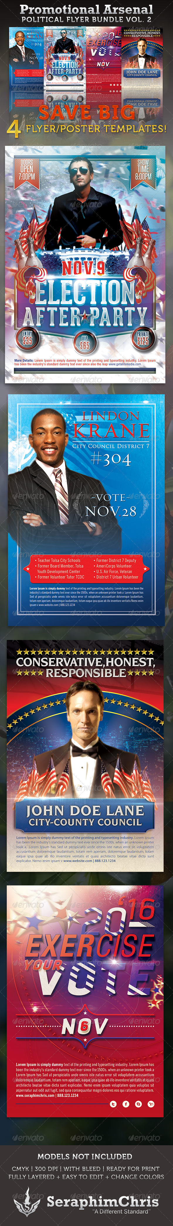 Promotional Arsenal Political Flyer Bundle 2 - Corporate Flyers