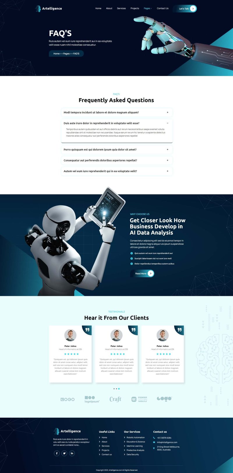 Artelligence - AI & Robotics Elementor Template Kit by designingmedia