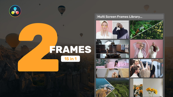 Multi Screen Frames Library - 2 Frames for DaVinci Resolve