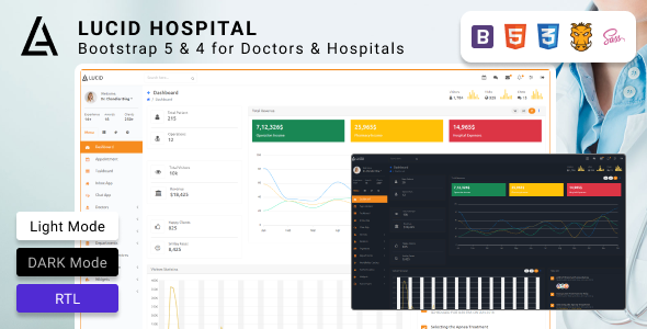 LUCID | Hospital Management Admin Dashboard Template Bootstrap 5 & 4