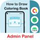 Drawing Learn to Draw and Coloring book with admin panel ready to publish