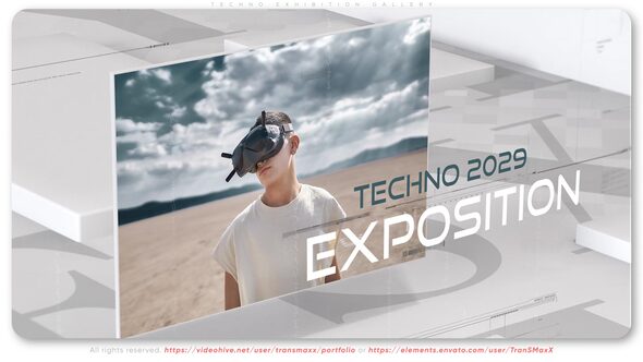 Techno Exhibition Gallery Video Displays template preview