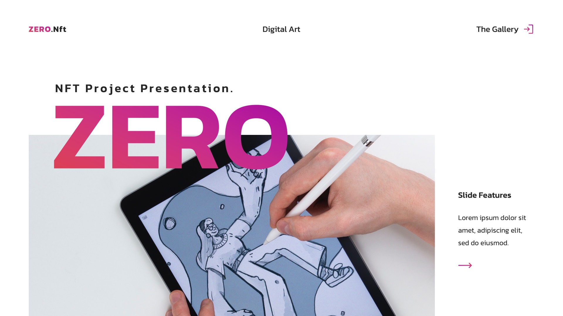Zero - NFT Project Presentation PowerPoint, Presentation Templates