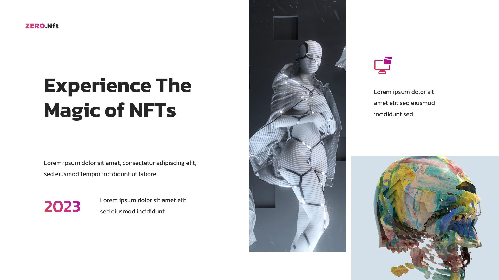 Zero - NFT Project Presentation PowerPoint, Presentation Templates