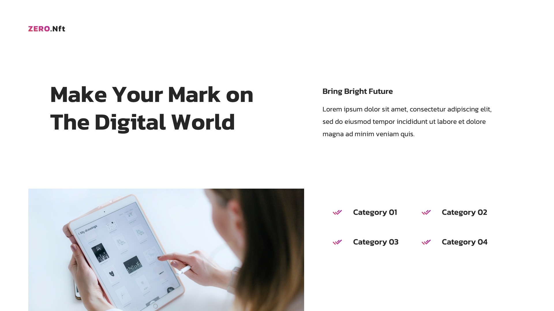 Zero - NFT Project Presentation PowerPoint, Presentation Templates