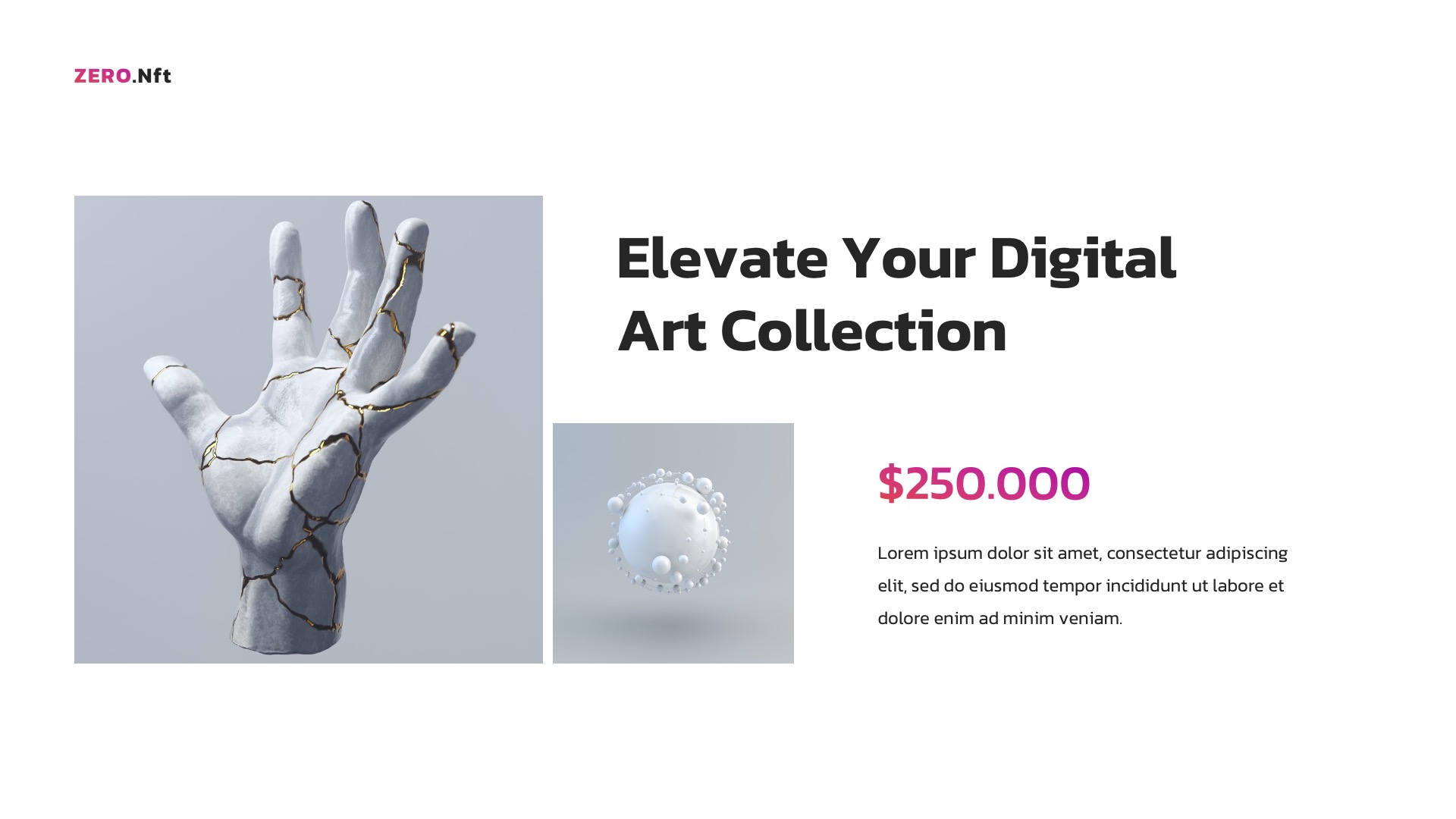 Zero - NFT Project Presentation PowerPoint, Presentation Templates