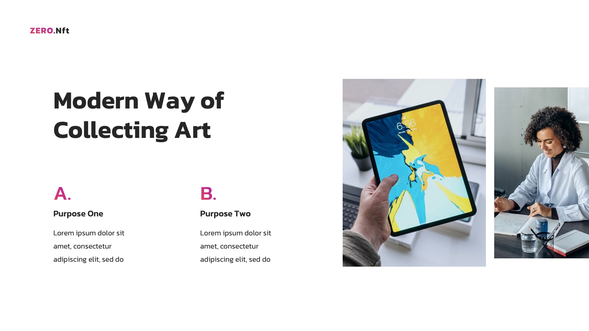 Zero - NFT Project Presentation PowerPoint, Presentation Templates
