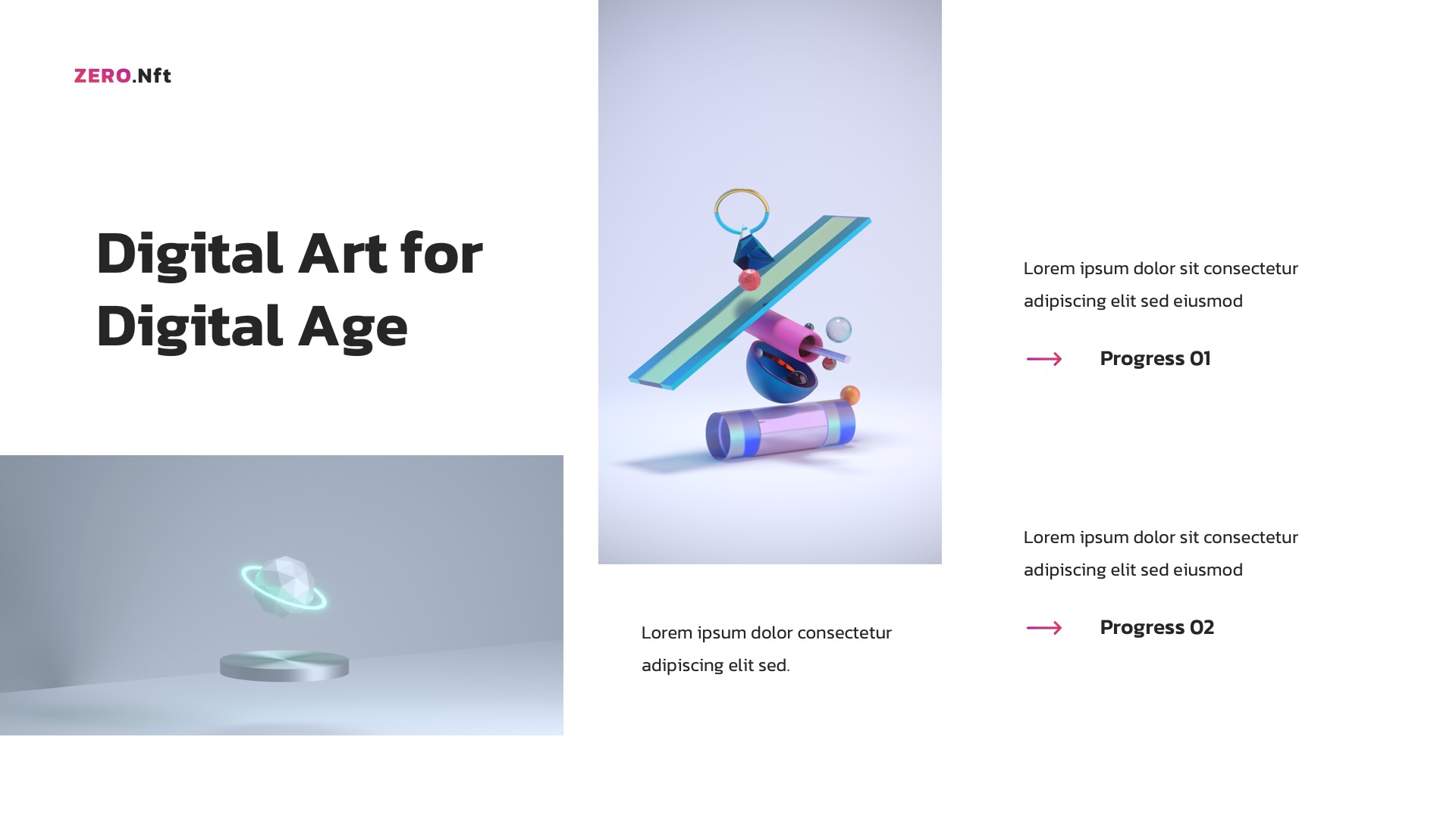 Zero - NFT Project Presentation PowerPoint, Presentation Templates
