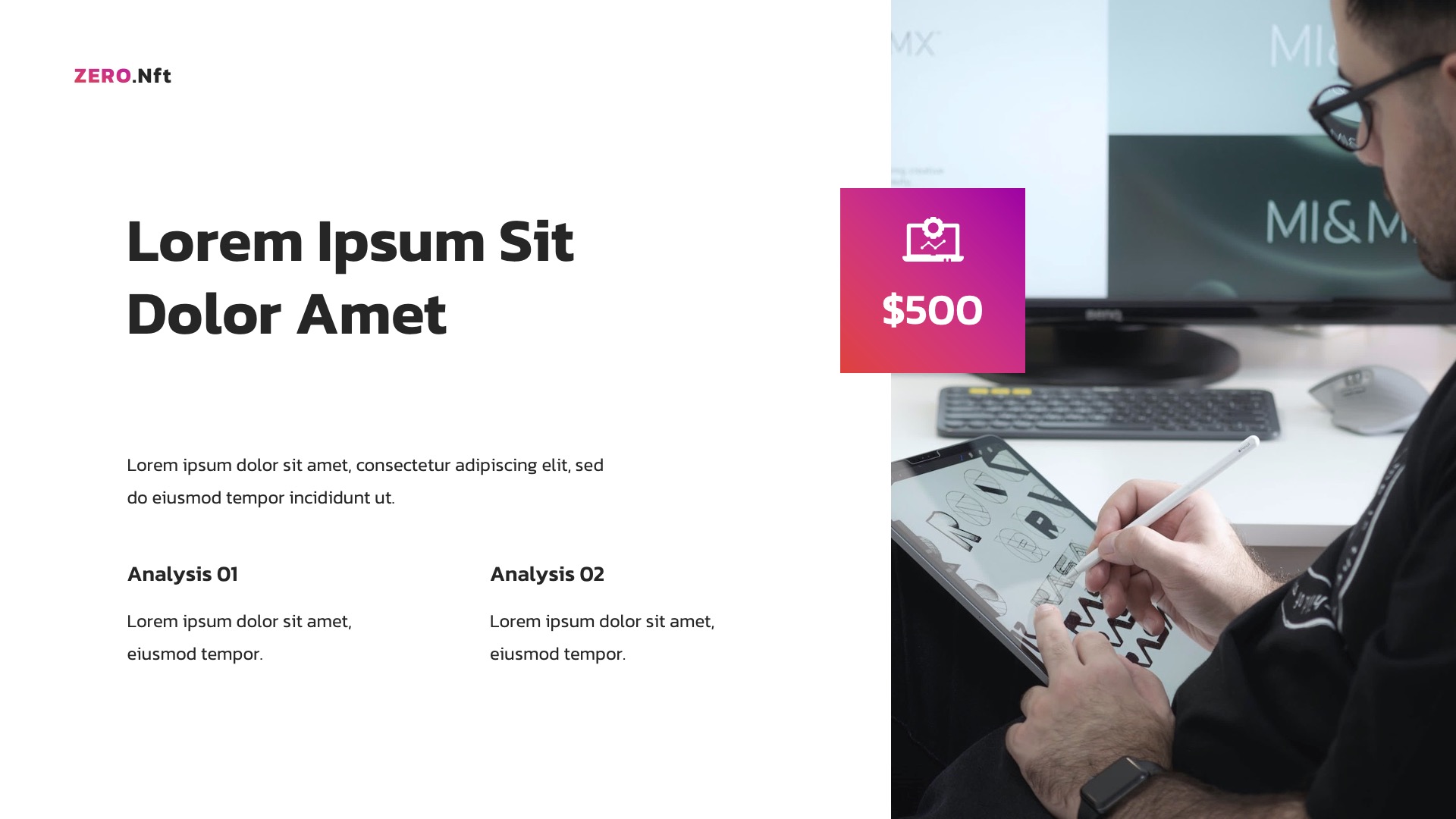 Zero - NFT Project Presentation PowerPoint, Presentation Templates
