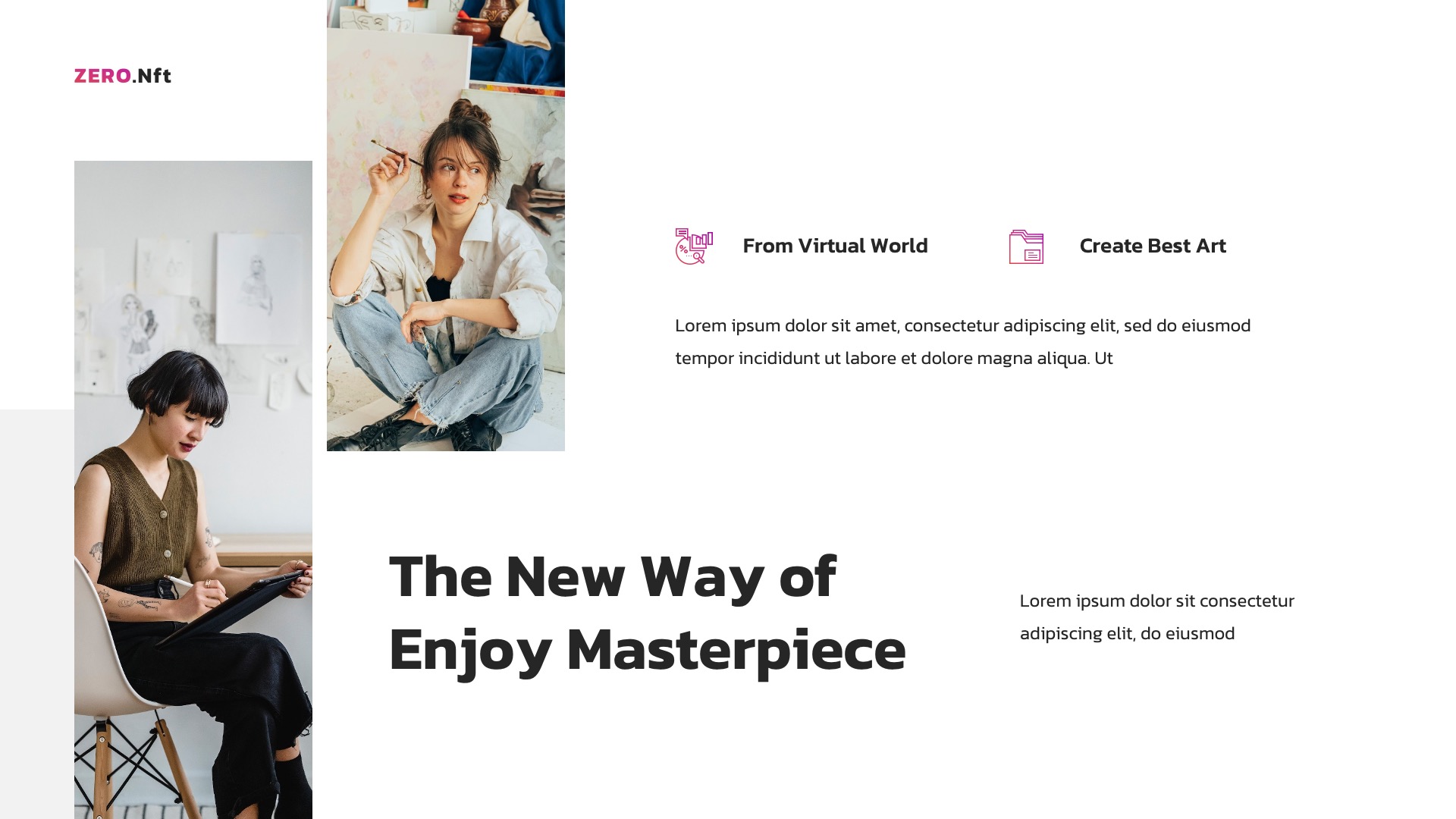 Zero - NFT Project Presentation PowerPoint, Presentation Templates