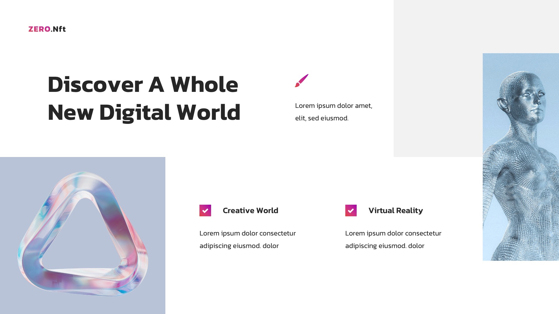 Zero - NFT Project Presentation PowerPoint, Presentation Templates