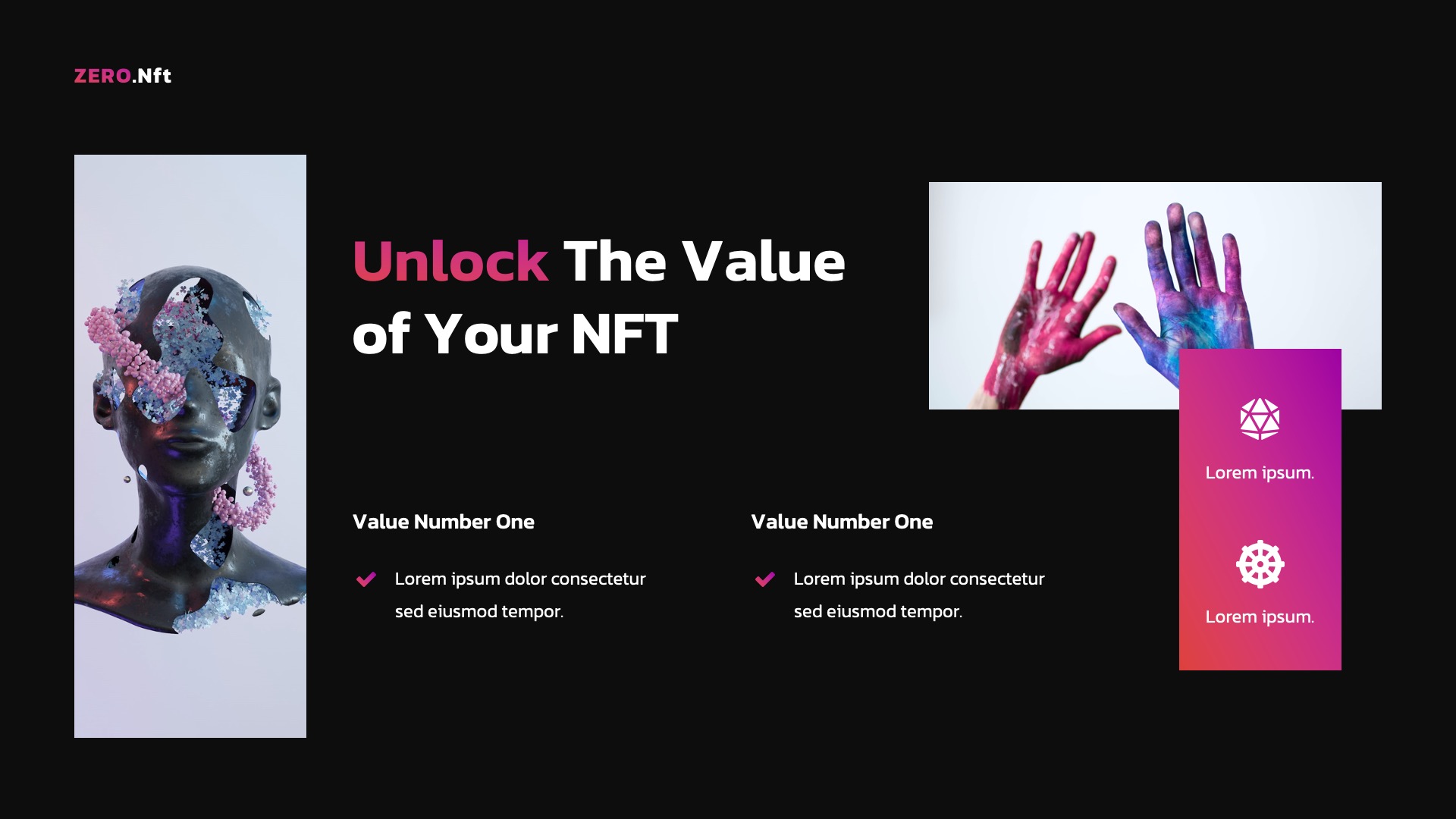 Zero - NFT Project Presentation Google Slides, Presentation Templates