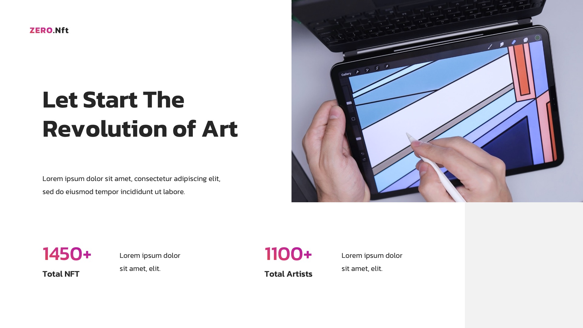 Zero - NFT Project Presentation Google Slides, Presentation Templates