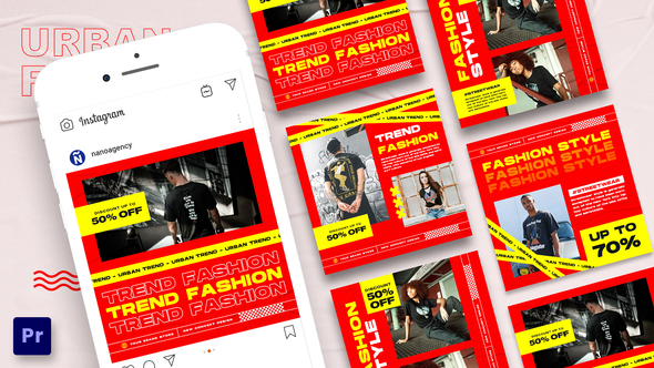 Fashion Urban Instagram Post Template For Premiere Pro