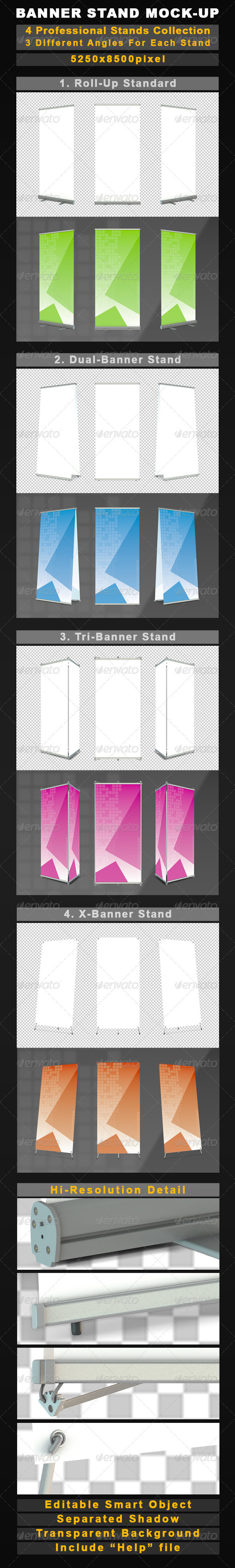Banner Stands Mock-Up Collection - Signage Print