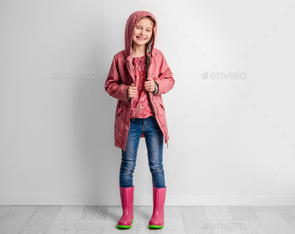 Little girl wearing on sale boots