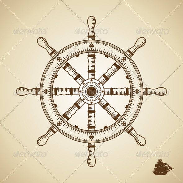Vector Rudder - Decorative Symbols Decorative