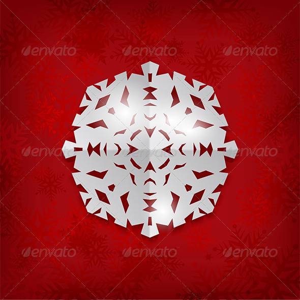 Paper Snowflake Background - Christmas Seasons/Holidays