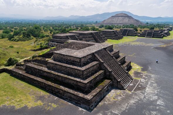 Pyramid of the Sun, the largest building in Teotihuacan, Mexico. Stock ...