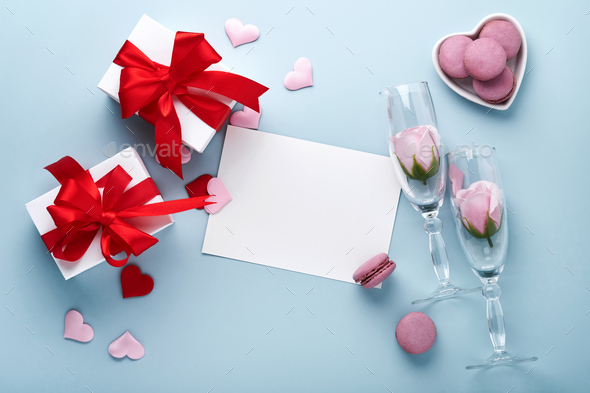 Red Cookie Gift Boxes with Red White Blue Ribbon