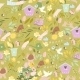 Seamless Pattern with Hands and Spring Flowers 