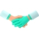 Two Doctors Handshake 3d Hands Icon
