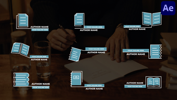 Author Titles | After Effect Titles template preview