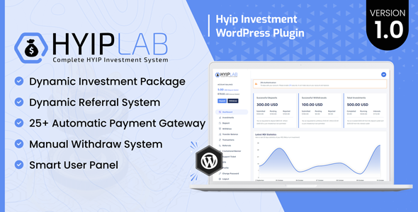 HYIPLab - HYIP Investment WordPress Plugin
