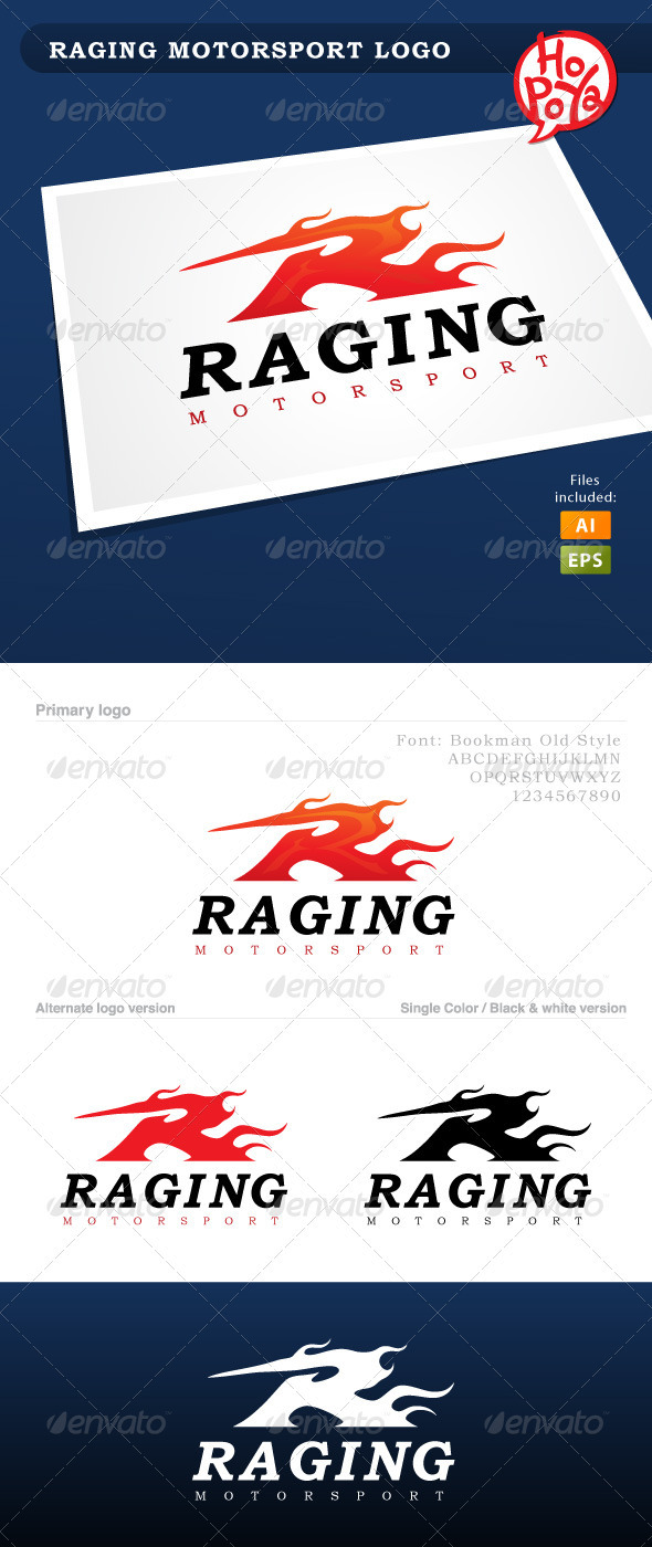 Raging Motorsport Logo - Letters Logo Templates