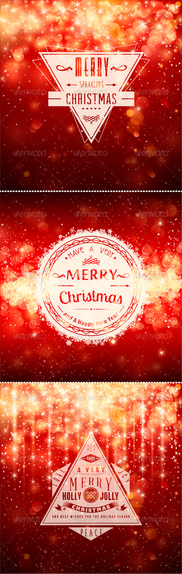 Retro Typography Over Red Bokeh Background - Christmas Seasons/Holidays