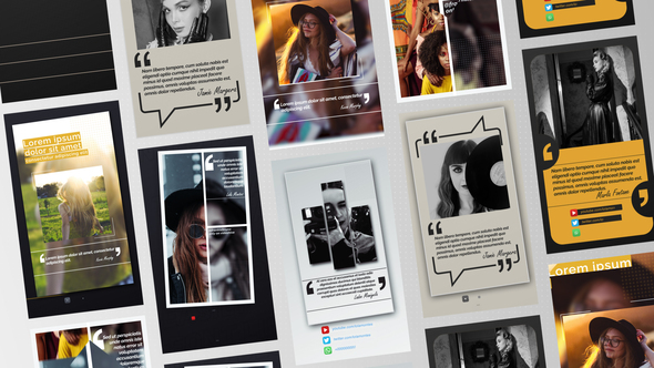 Pinned Quotes Stories Product Promo template preview