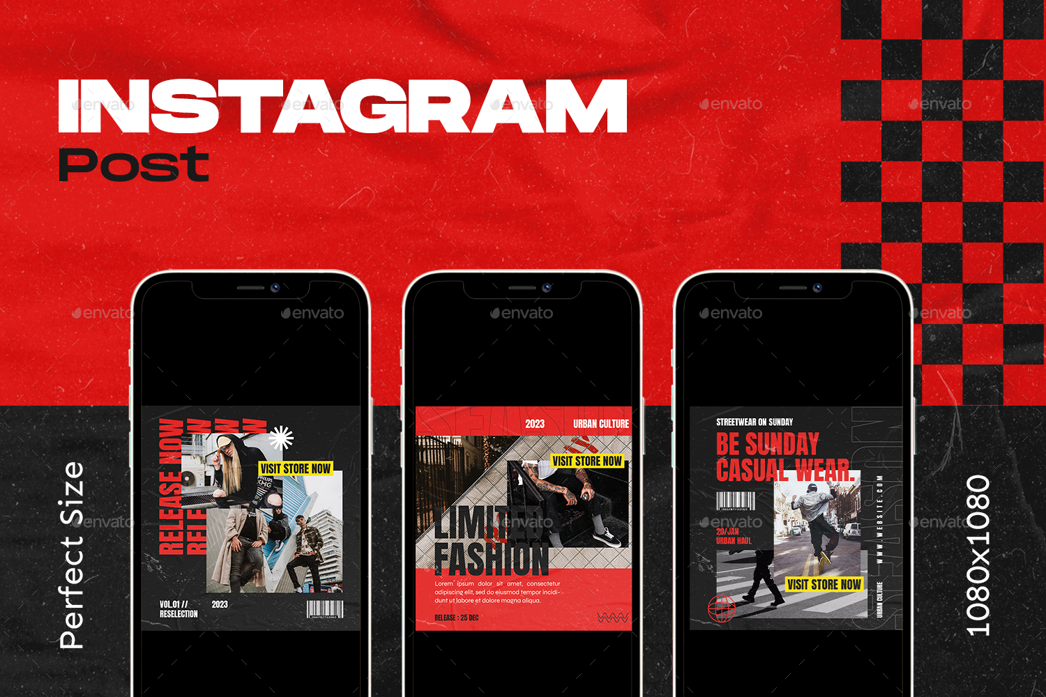 Mecta Streetwear Fashion Instagram Template Web Elements Graphicriver