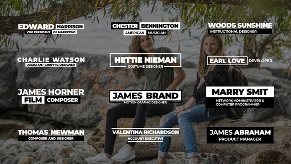 Minimal Lower Third Elements template preview