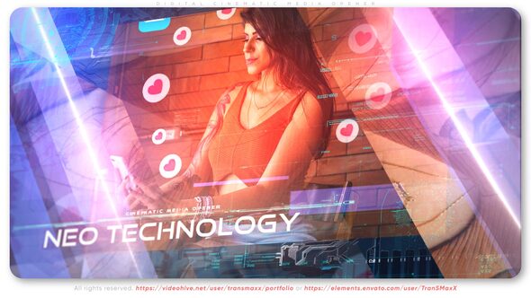 Digital Cinematic Media Opener Video Displays template preview