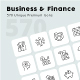 Business and Finance Unique Outline Icons
