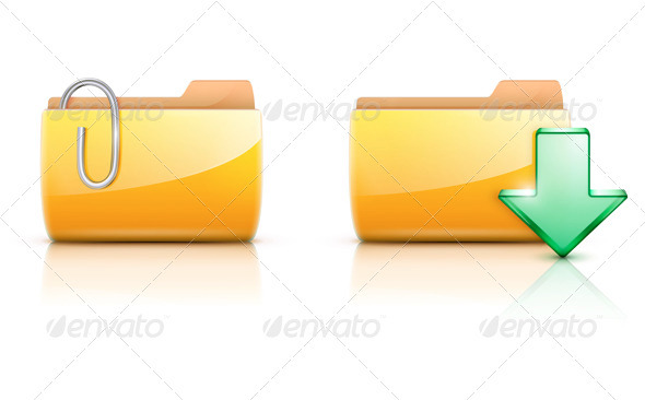 Computer Folder Icons - Web Elements Vectors