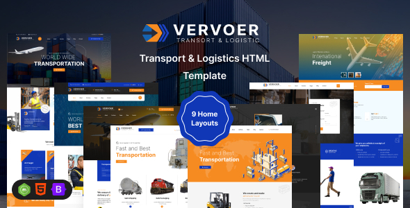 Vervoer - Logistics & Transportation HTML Template
