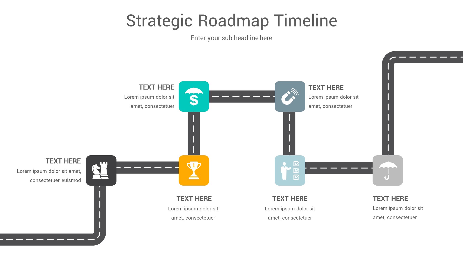 Strategic Roadmap Timeline Powerpoint Template, Presentation Templates