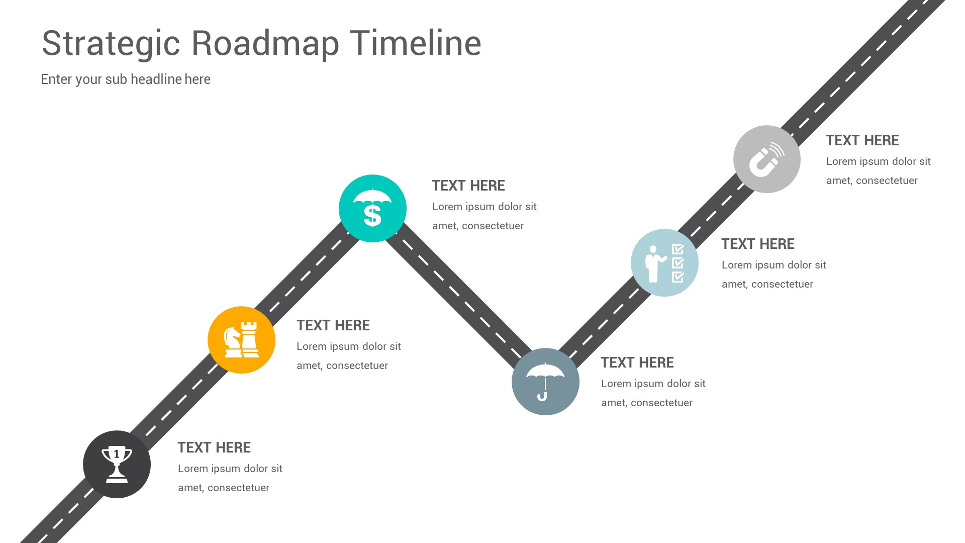 Strategic Roadmap Timeline Powerpoint Template, Presentation Templates