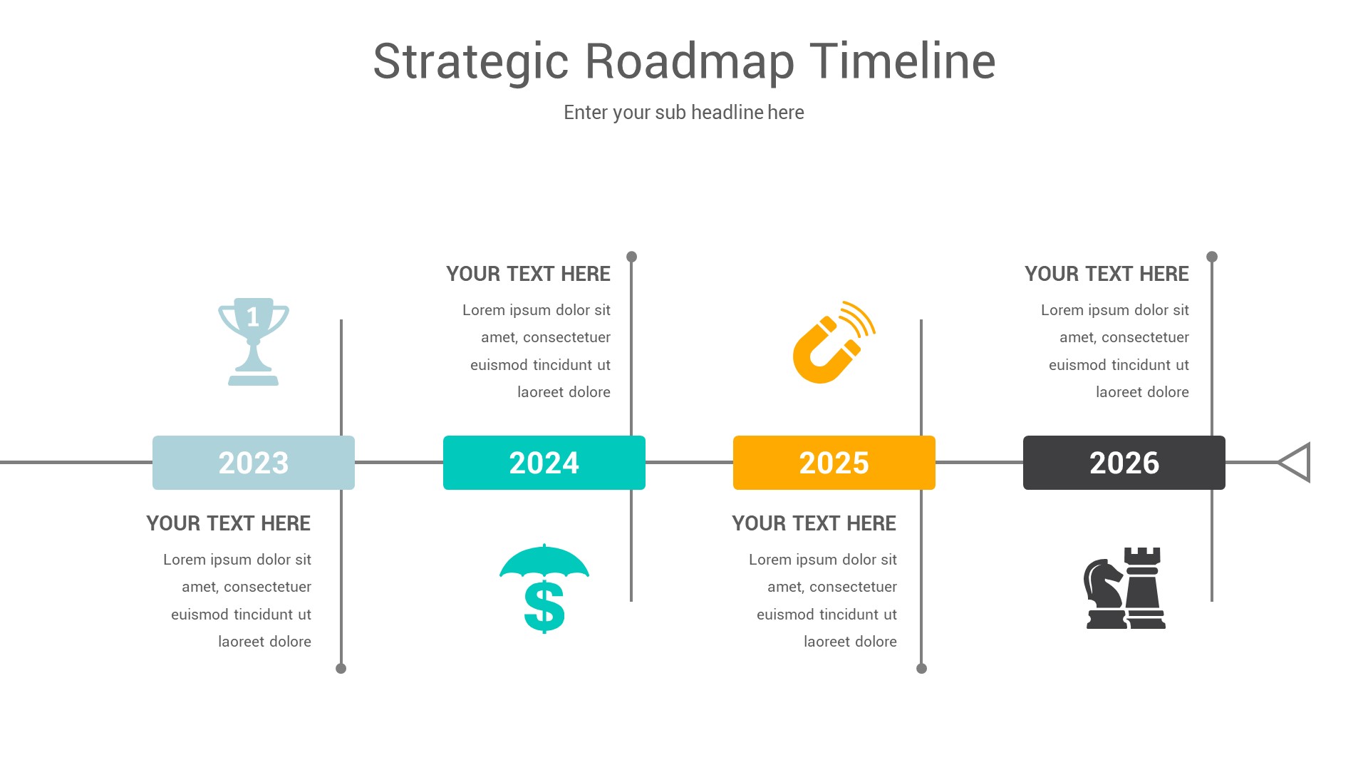 Strategic Roadmap Timeline Powerpoint Template, Presentation Templates