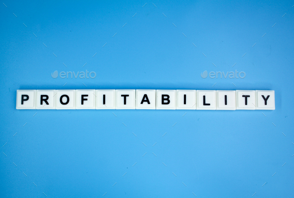 letters of the alphabet with the word profitability.  - Stock Photo - Images