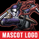 Skeleton Ninja Mascot Logo Design